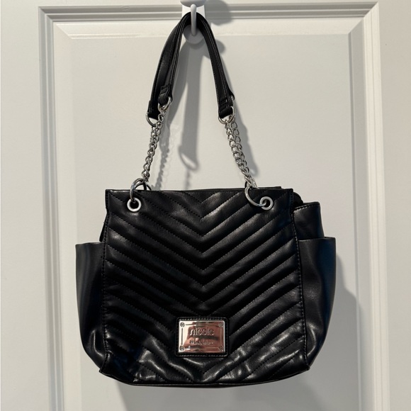 Nicole by Nicole Miller Black Quilted Shoulder Bag - Picture 1 of 11